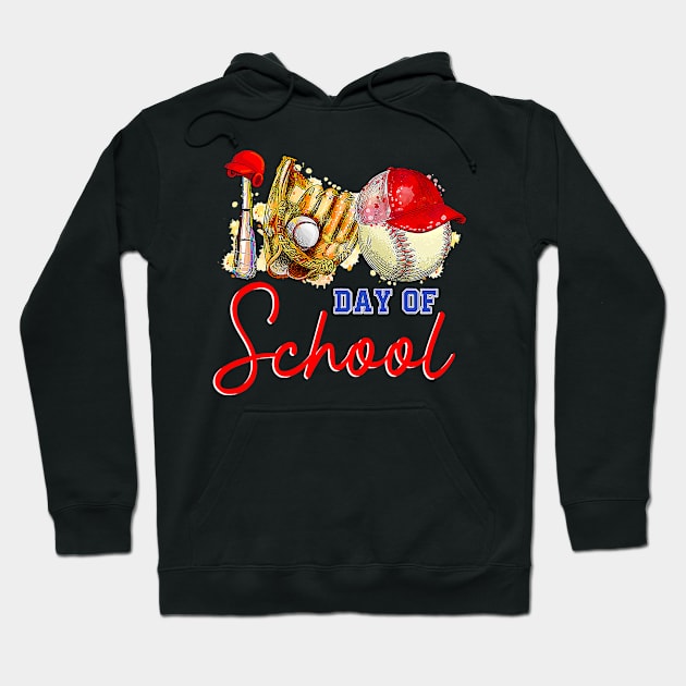 Baseball Lover 100 Days Of School Funny Hoodie by credittee